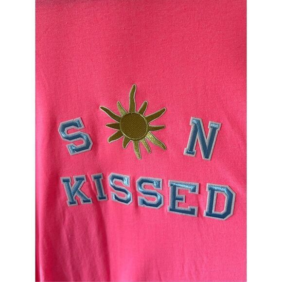 Sun Kissed Patches Sun‎ T-shirt Womens 2XL Pink Oversized Custom Made - Picture 4 of 4
